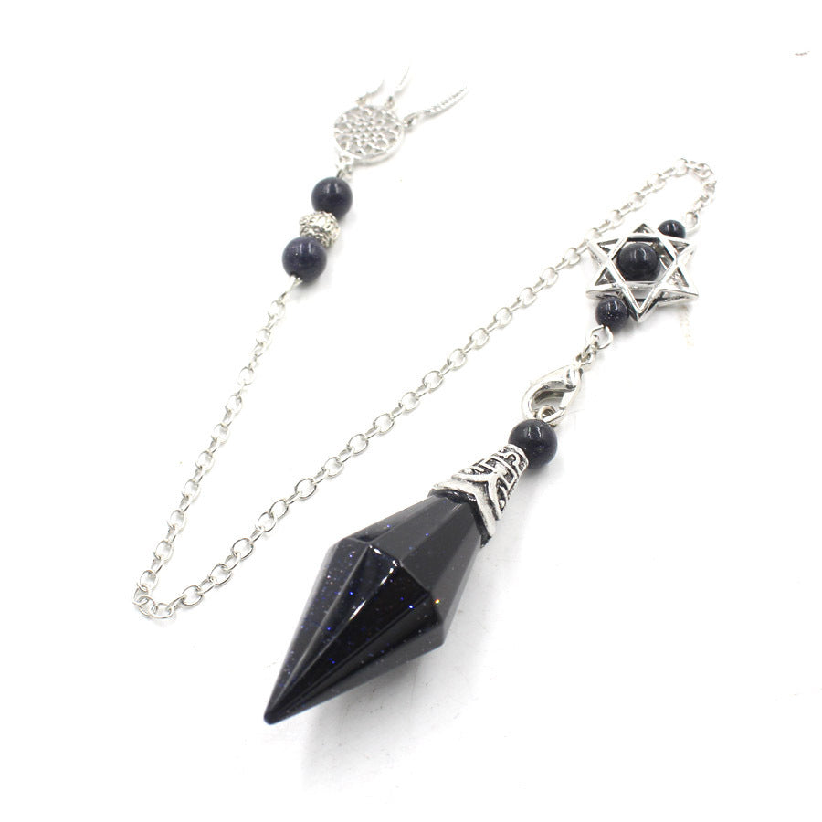 Dreamcatcher 12-Facet Crystal Stone Pyramid Spirit Pendulum