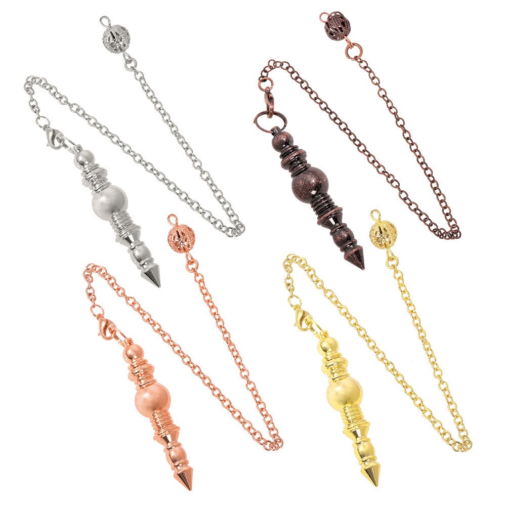 Copper Fm Independent Necklace Threaded Chain Cone-Shaped Gyroscope Spirit Pendulum