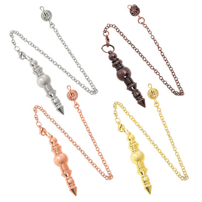 Copper Fm Independent Necklace Threaded Chain Cone-Shaped Gyroscope Spirit Pendulum