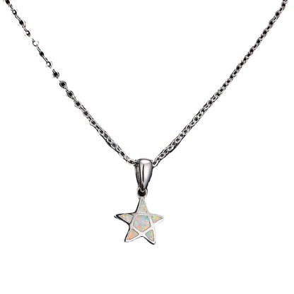 Pentagram Opal Necklace