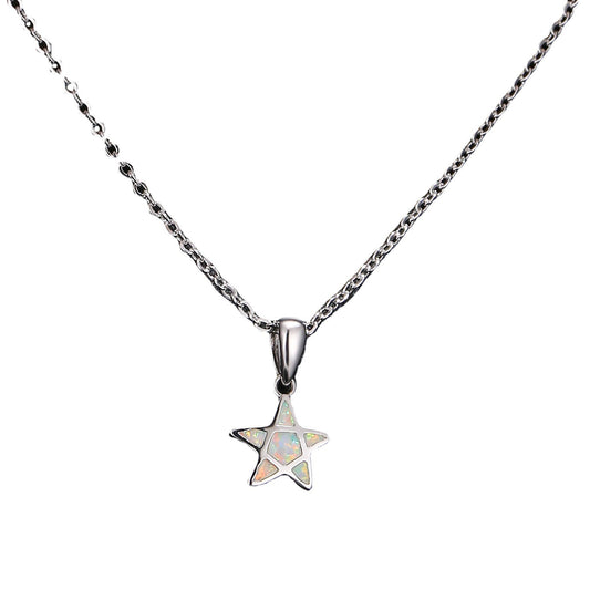 Pentagram Opal Necklace