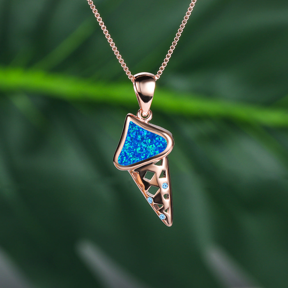 Aussie Opal Cute Ice Cream Necklace