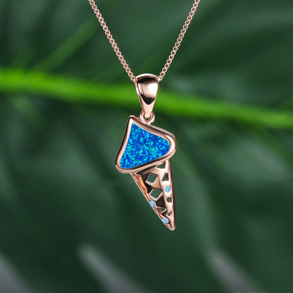 Aussie Opal Cute Ice Cream Necklace