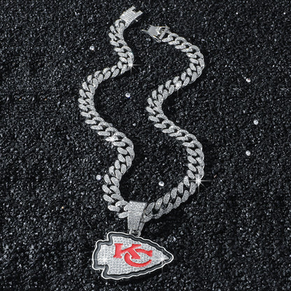 Hip-Hop Style Personalized Logo Cuban Chain Pendant Necklace