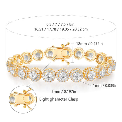 Women&Men's 8mm Tennis Bracelet With Cubic Zirconia