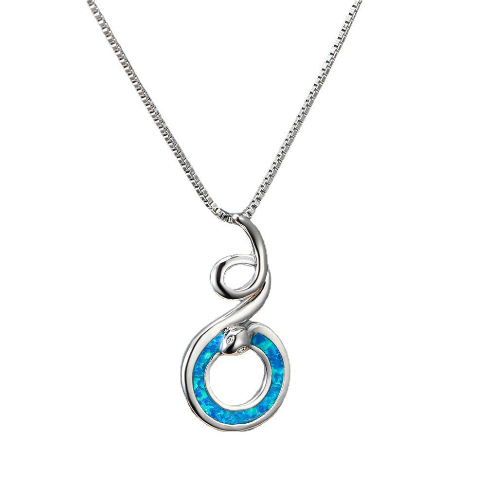 Opal Snake Necklace
