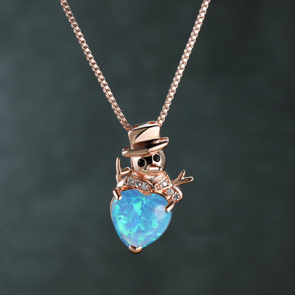 Auboo Cute Snowman Necklace