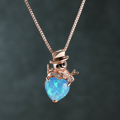 Auboo Cute Snowman Necklace