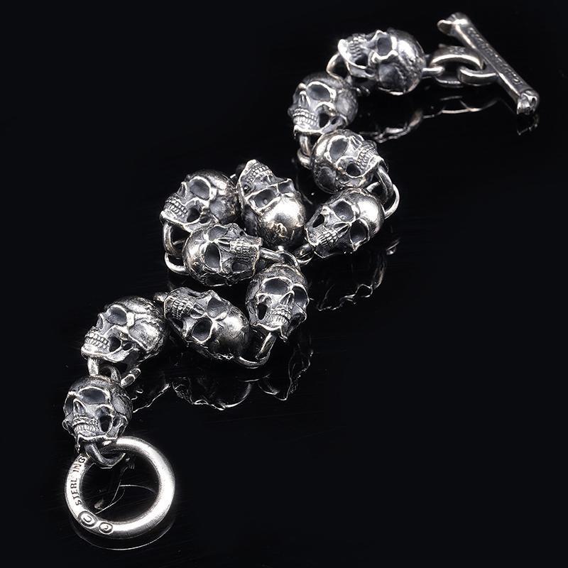 Men's Retro Multiple Skull Bracelet