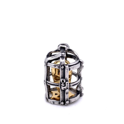 Men's Cage Skull Pendant Necklace