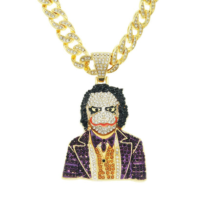 Hip-Hop Cosplay Clown Cuban Chain Pendant Necklace