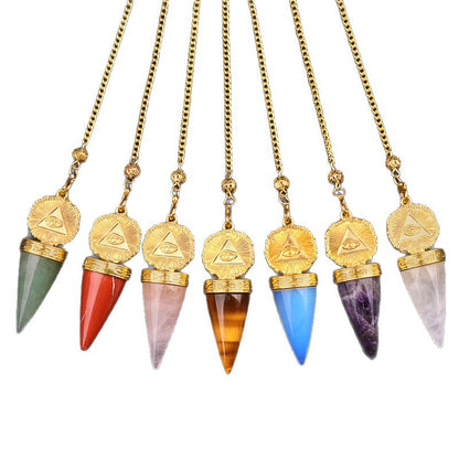 Crystal Golden All-Seeing Eye Spirit Pendulum