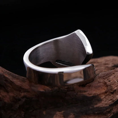 Vintage Solid Stainless Steel Indian Sun God Band Ring for Men