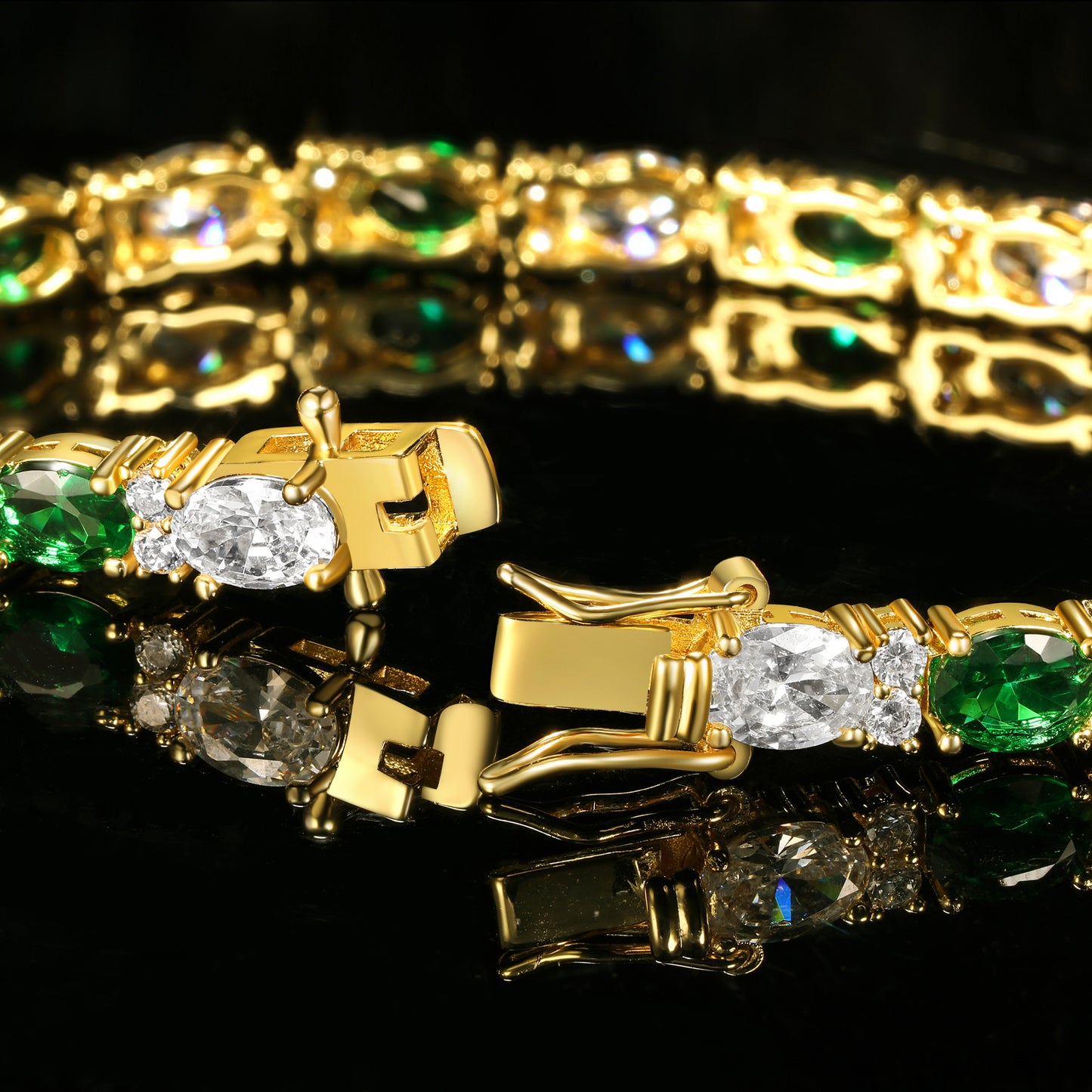 Women&Men's 5mm Cubic Zirconia Tennis Cuban Bracelet