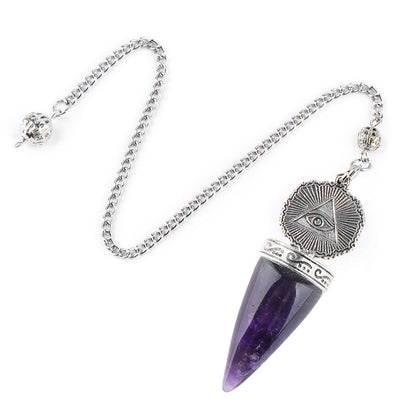 Crystal Silvery All-Seeing Eye Spirit Pendulum