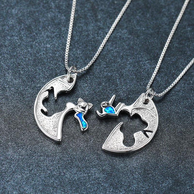 Opal Fox Jigsaw Puzzle Set Necklace