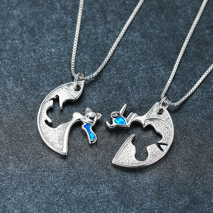 Opal Fox Jigsaw Puzzle Set Necklace