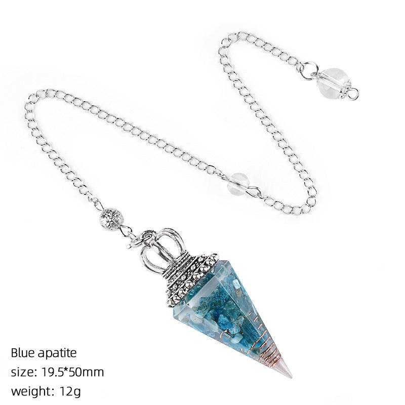 Crystal Crown Yoga Meditation Accessory Hexagonal Cone Spirit Pendulum