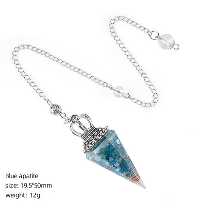 Crystal Crown Yoga Meditation Accessory Hexagonal Cone Spirit Pendulum