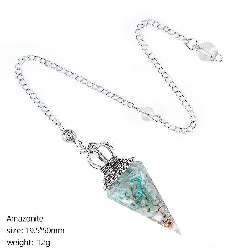 Crystal Crown Yoga Meditation Accessory Hexagonal Cone Spirit Pendulum