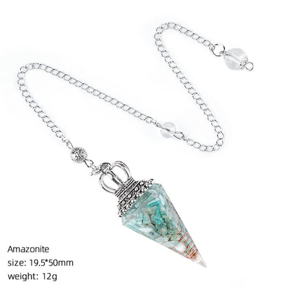 Crystal Crown Yoga Meditation Accessory Hexagonal Cone Spirit Pendulum