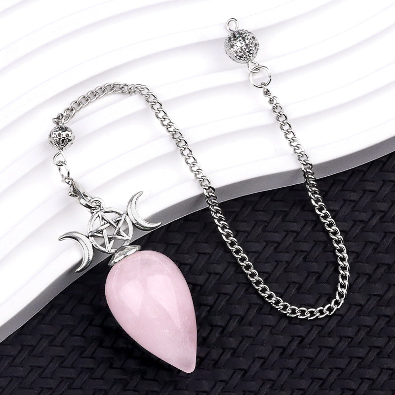 Natural crystal water droplet three-phase moon spirit pendulum