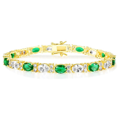 Women&Men's 5mm Cubic Zirconia Tennis Cuban Bracelet