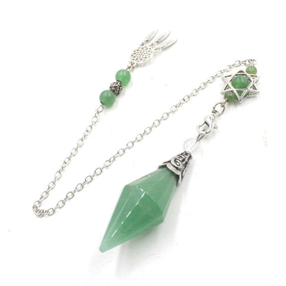 Dreamcatcher 12-Facet Crystal Stone Pyramid Spirit Pendulum