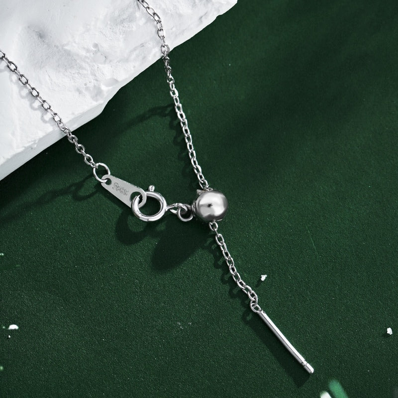 Women's S925 Sterling Silver Bead Adjustable Thin Chain