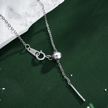 Women's S925 Sterling Silver Bead Adjustable Thin Chain