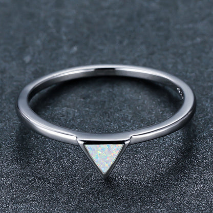 Women's Triangle Opal ring