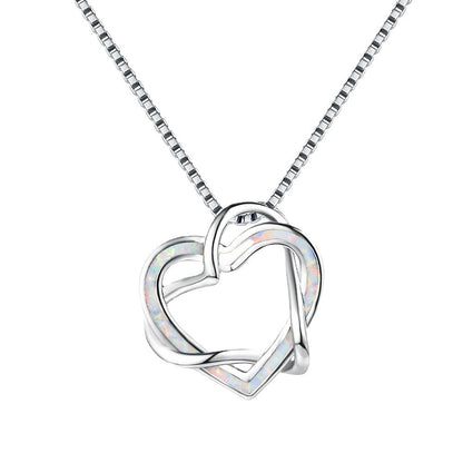 Aubert Double Heart Pendant Necklace
