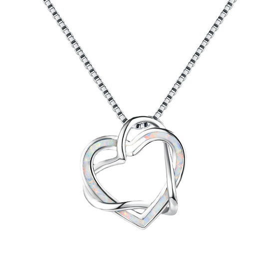 Aubert Double Heart Pendant Necklace