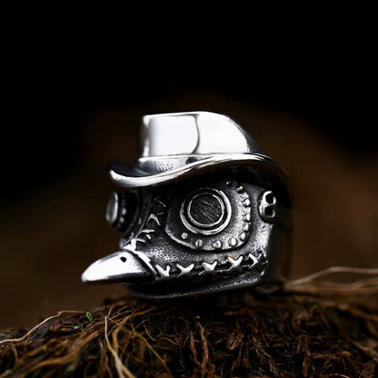 Men's Nordic Vintage Stainless Steel Crow Skull Ring