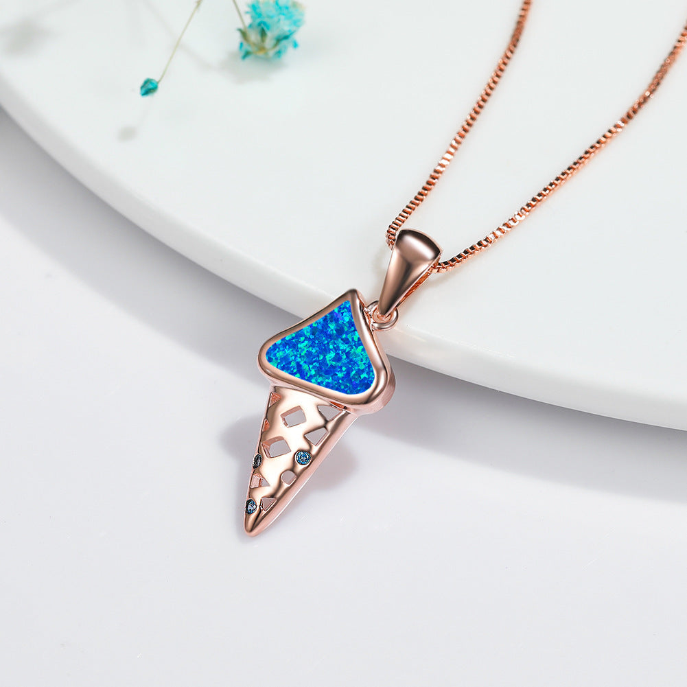 Aussie Opal Cute Ice Cream Necklace