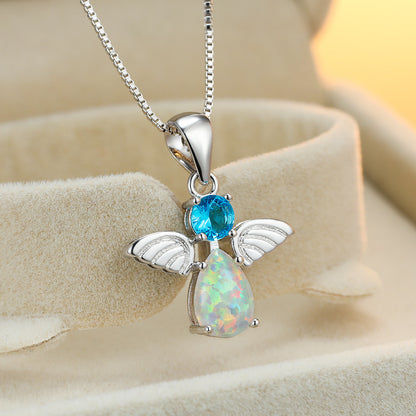 Ins with diamond Australian Baobao little angel pendant necklace