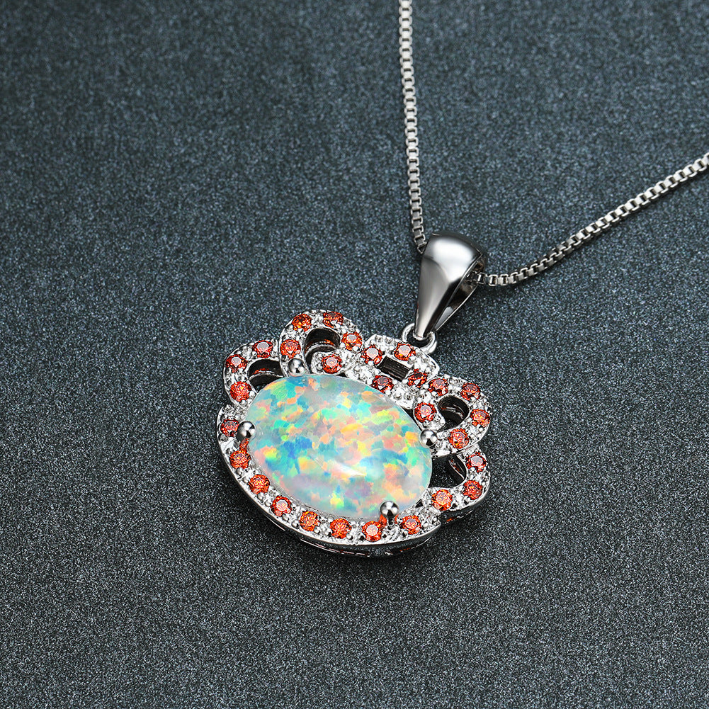 Platinum crab-shaped Australian pearl necklace