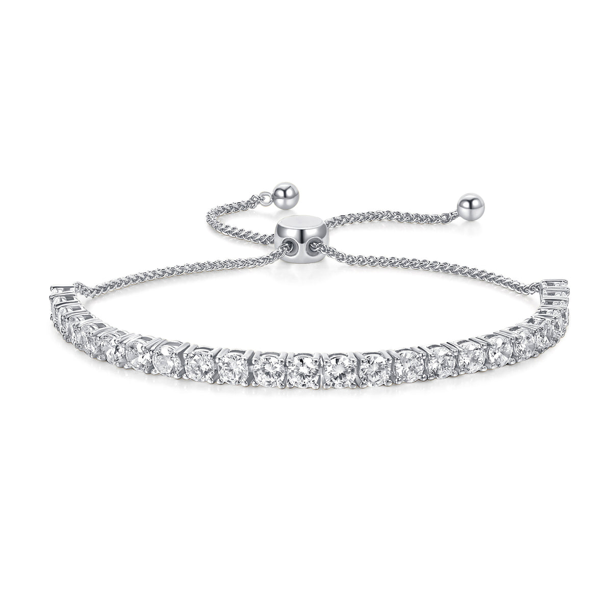 Women&Men's Adjustable Inlaid Zircon Tennis Bracelet