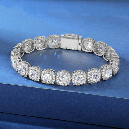 Women&Men's 9mm Clamshell Buckle Zircon Cuban Tennis Bracelet