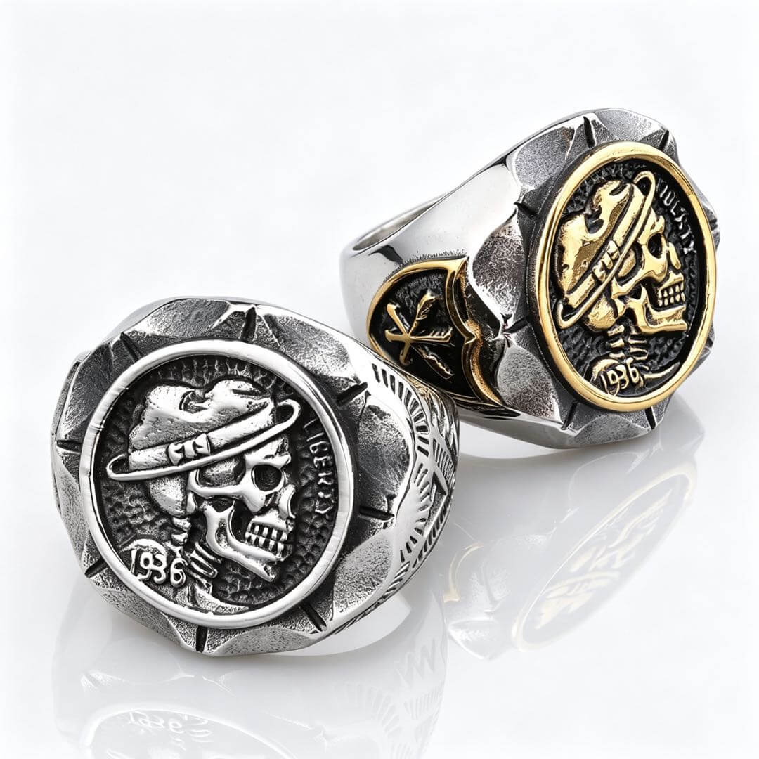 Punk Men's Vintage Travel Jewelry Skull Pattern Ring