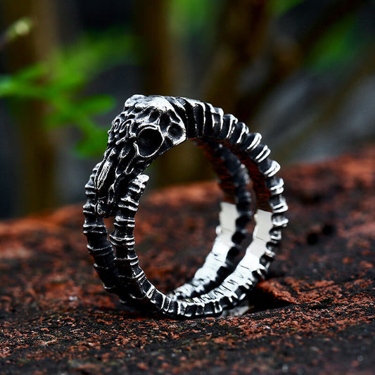 Men's Goat skull open-ring pendant