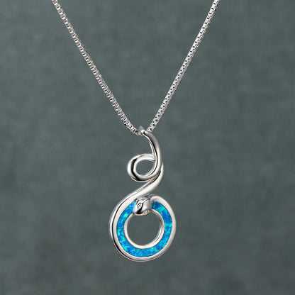 Opal Snake Necklace