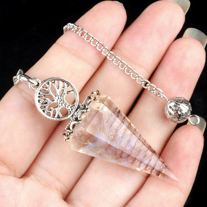 Crystal Life Tree Resin Gravel Spirit Pendulum
