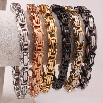 Men’s Stainless Steel Section Chain Bracelet Minimalist Fashion Wrist Jewelry