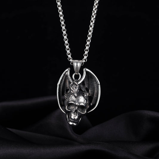 Men's Trendy Retro Skull Pendant Necklace