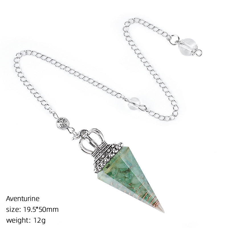 Crystal Crown Yoga Meditation Accessory Hexagonal Cone Spirit Pendulum