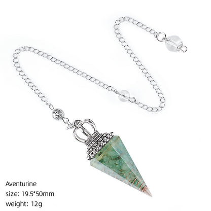 Crystal Crown Yoga Meditation Accessory Hexagonal Cone Spirit Pendulum