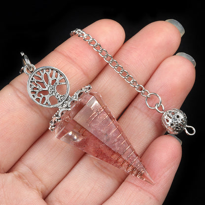 Crystal Life Tree Resin Gravel Spirit Pendulum