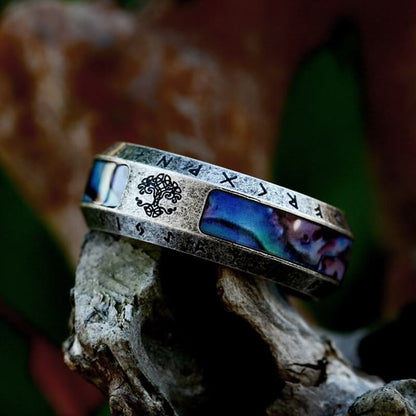 Retro fashion minimalist Viking alphabet men's ring