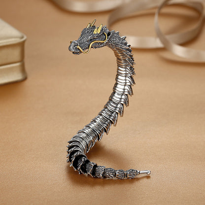 Men's Vintage 3D Dragon Scale Link Bracelet